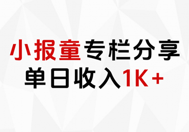 小报童专栏分享，当日收入1K+-智宝网创