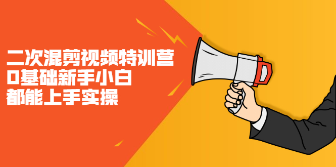 二次混剪视频特训营，0基础新手小白都能上手实操，两天开干-智宝网创