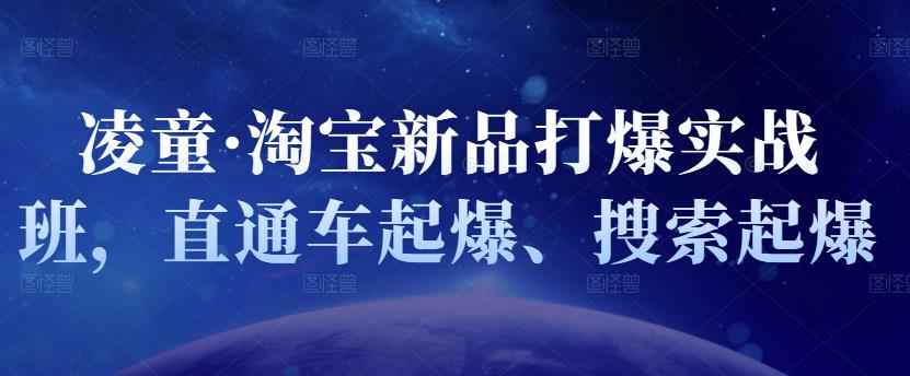 凌童·淘宝新品打爆实战班，直通车起爆、搜索起爆-智宝网创
