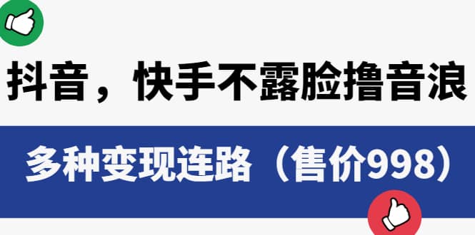抖音，快手不露脸撸音浪项目，多种变现连路（售价998）-智宝网创