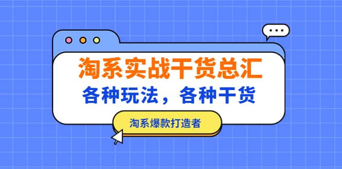 淘系实战干货总汇：各种玩法，各种干货，淘系爆款打造者-智宝网创