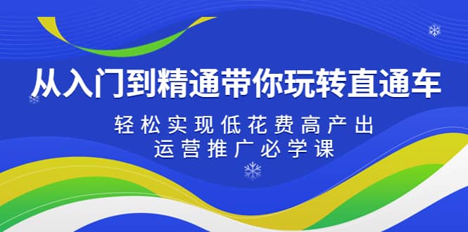 从入门到精通带你玩转直通车：轻松实现低花费高产出，35节运营推广必学课-智宝网创