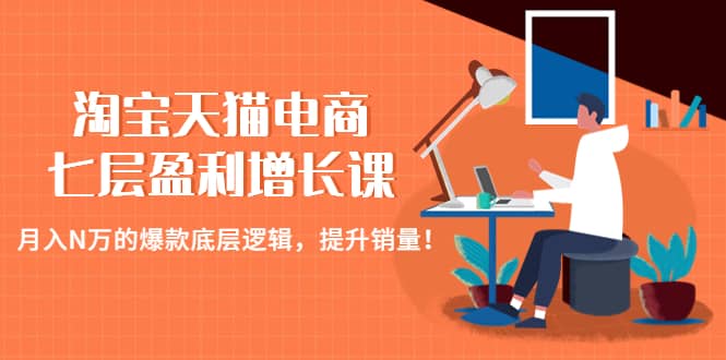 淘宝天猫电商七层盈利增长课：月入N万的爆款底层逻辑，提升销量-智宝网创