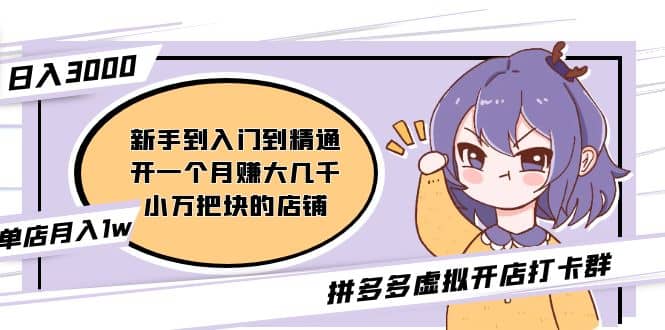 拼多多虚拟开店打卡群：入门到精通（昨日群里有小伙伴3000+）2月26更新-智宝网创