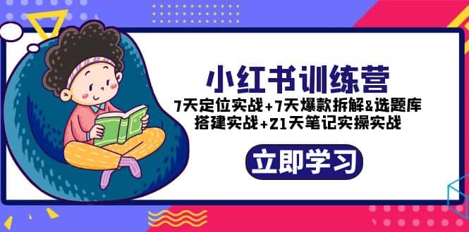 小红书训练营：7天定位实战+7天爆款拆解+选题库搭建实战+21天笔记实操实战-智宝网创