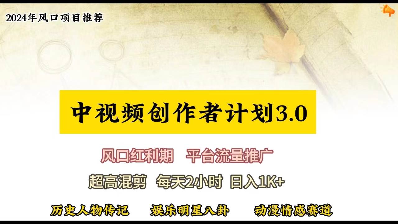 视频号创作者分成计划详细教学，每天2小时，月入3w+-智宝网创