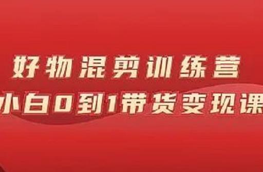 万三好物混剪训练营：小白0到1带货变现课-智宝网创