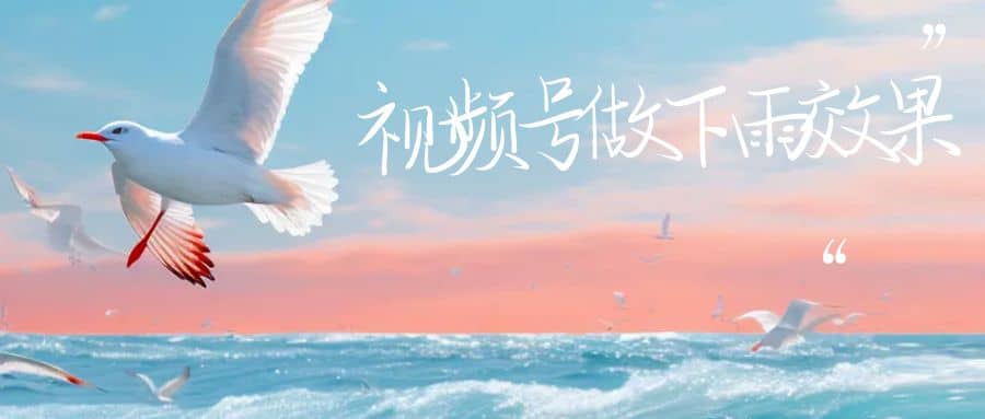 视频号做下雨视频一个账号一周涨粉10W+年入100w-智宝网创