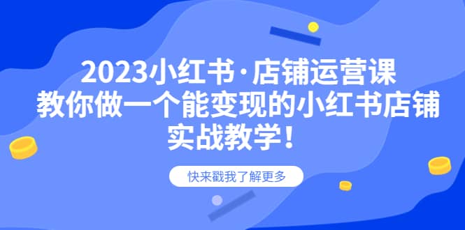 2023小红书·店铺运营课，教你做一个能变现的小红书店铺，20节-实战教学-智宝网创