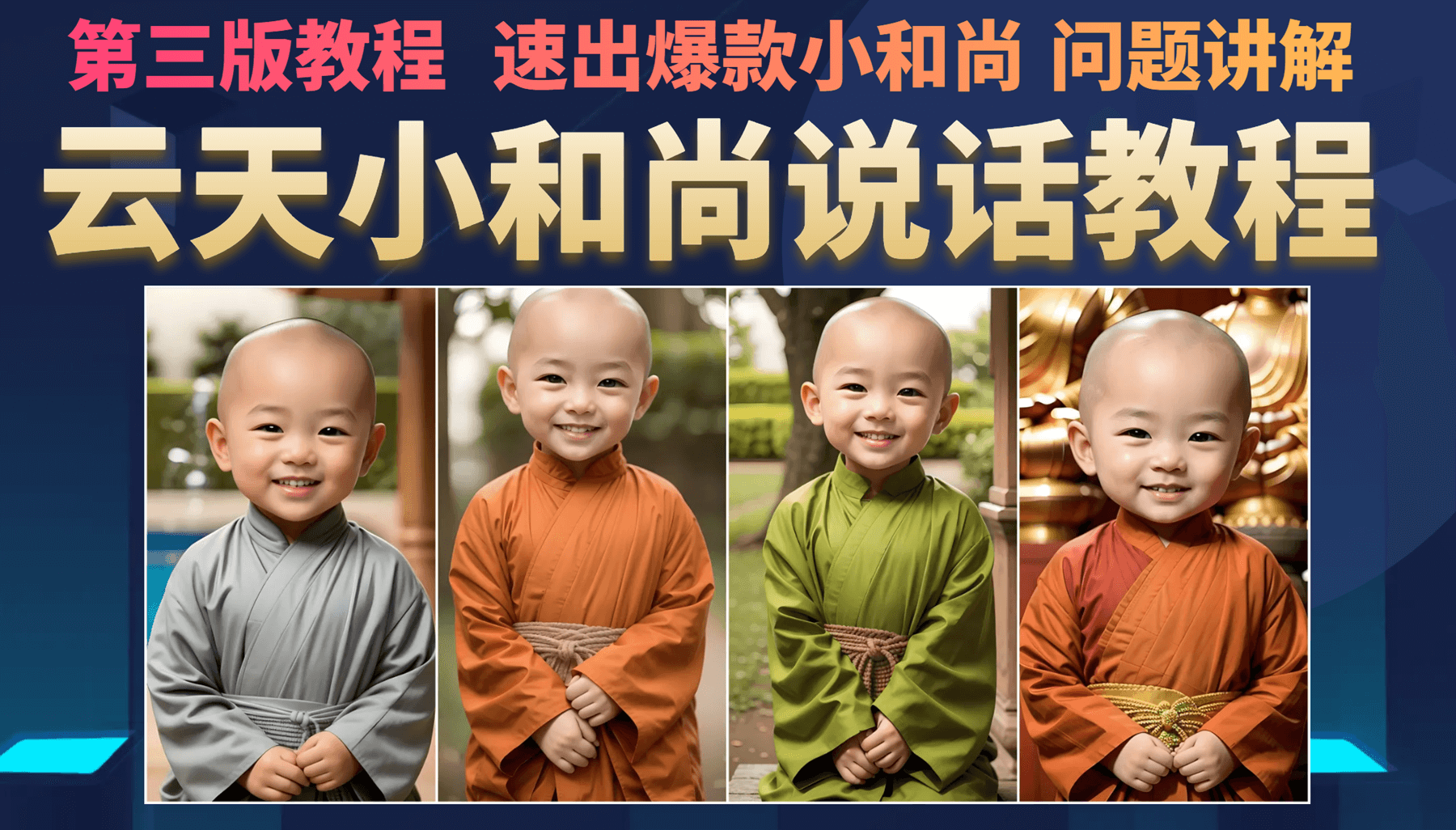 云天小和尚会说话，7天万粉（第3版教程）-智宝网创