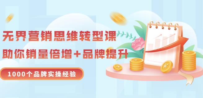 无界营销思维转型课：1000个品牌实操经验，助你销量倍增（20节视频）-智宝网创