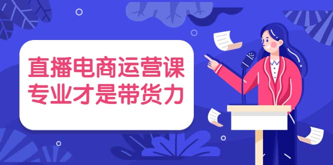 直播电商运营课，专业才是带货力 价值699-智宝网创
