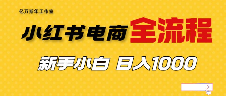 外面收费4988的小红书无货源电商从0-1全流程，日入1000＋-智宝网创