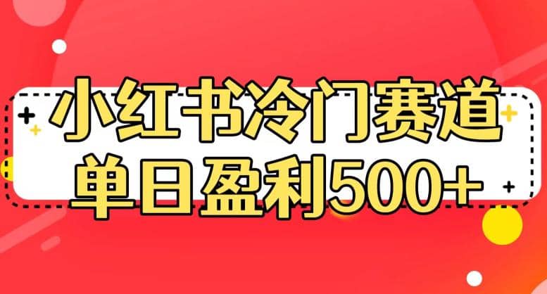 小红书冷门赛道，单日盈利500+【揭秘】-智宝网创