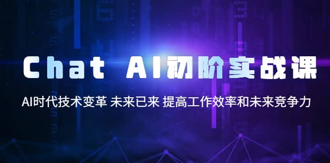 Chat AI初阶实战课，AI时代技术变革 未来已来 提高工作效率和未来竞争力-智宝网创