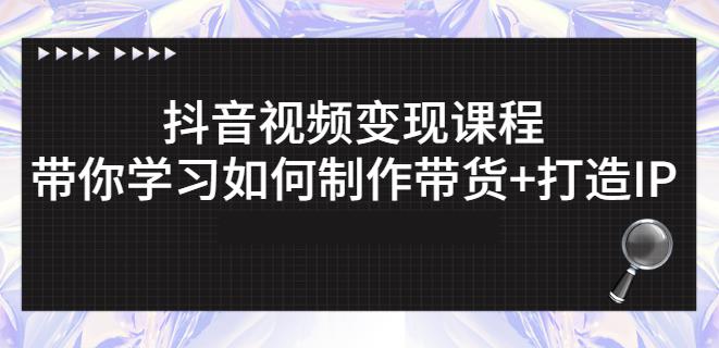 抖音短视频变现课程：带你学习如何制作带货+打造IP【41节】-智宝网创