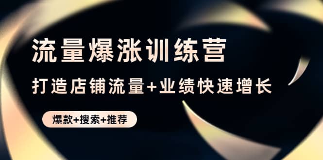 流量爆涨训练营：打造店铺流量+业绩快速增长 (爆款+搜索+推荐)-智宝网创
