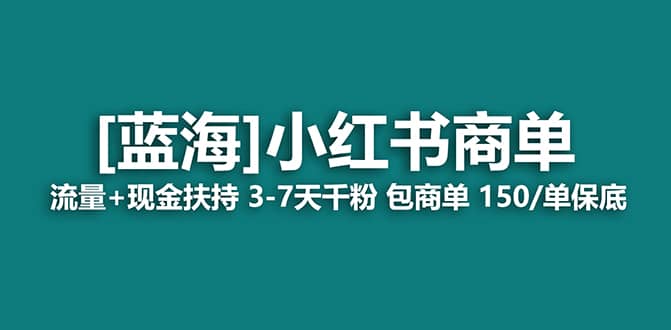 2023蓝海项目【小红书商单】流量+现金扶持，快速千粉，长期稳定，最强蓝海-智宝网创