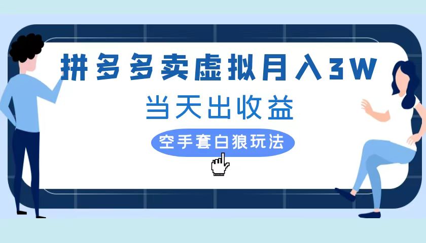 拼多多虚拟项目，单人月入3W+，实操落地项目-智宝网创