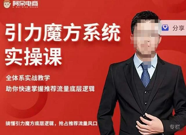 阿呆-引力魔方系统实操课，全体系实战教学，助你快速掌握推荐流量底层逻辑-智宝网创
