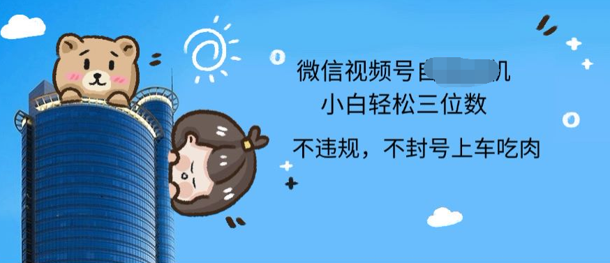 2024最新微信视频号挂机小白可上手，轻松日入三位数-智宝网创