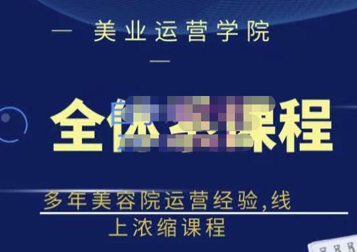 网红美容院全套营销落地课程，多年美容院运营经验，线上浓缩课程-智宝网创