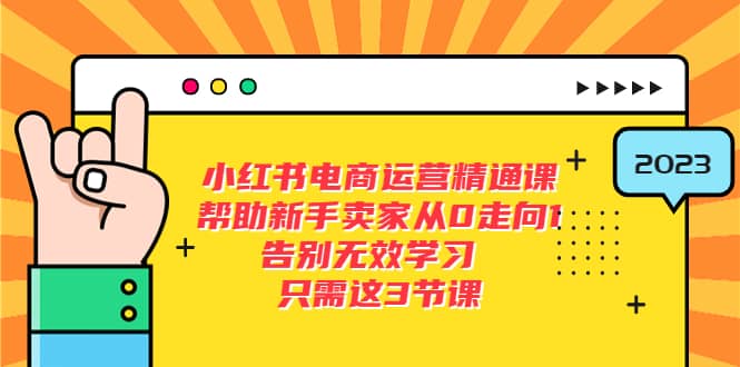 小红书电商·运营精通课，帮助新手卖家从0走向1 告别无效学习（7节视频课）-智宝网创