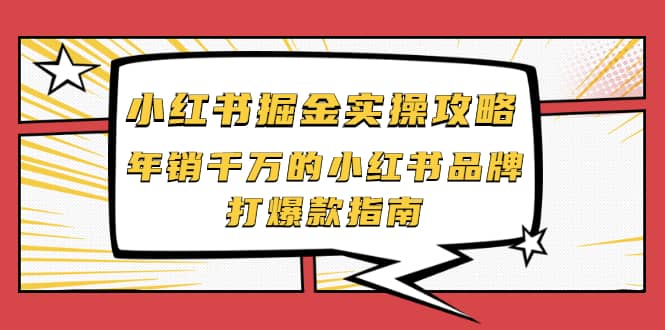 小红书掘金实操攻略，年销千万的小红书品牌打爆款指南-智宝网创
