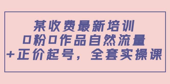 某收费最新培训：0粉0作品自然流量+正价起号，全套实操课-智宝网创
