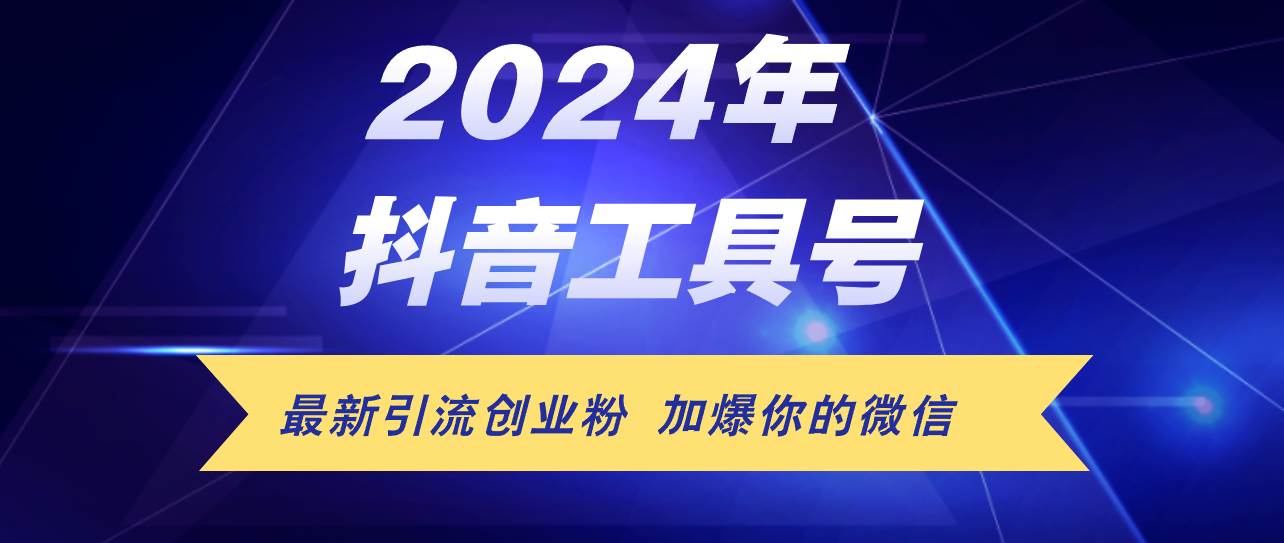 24年抖音最新工具号日引流300+创业粉，日入5000+-智宝网创