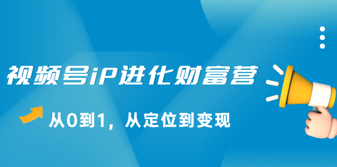 视频号iP进化财富营第1期，21天从0到1，从定位到变现-智宝网创