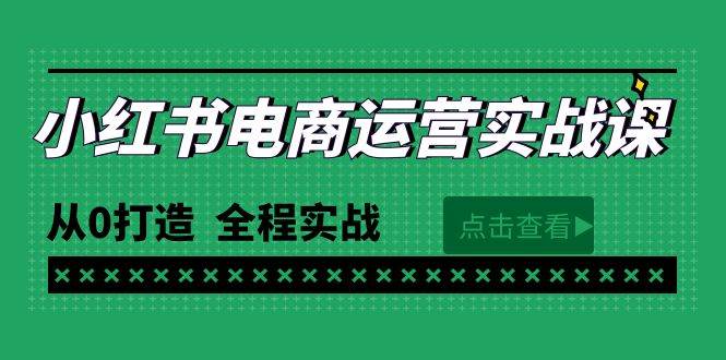 最新小红书·电商运营实战课，从0打造  全程实战（65节视频课）-智宝网创