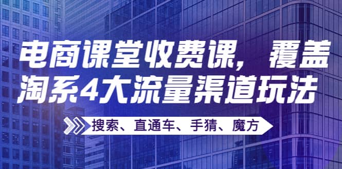 某电商课堂收费课，覆盖淘系4大流量渠道玩法【搜索、直通车、手猜、魔方】-智宝网创