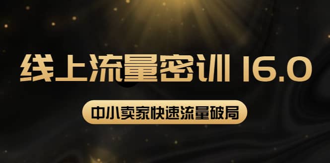 2022秋秋线上流量密训16.0：包含 暴力引流10W+中小卖家流量破局技巧 等等！-智宝网创