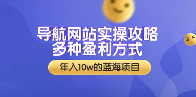 导航网站实操攻略，多种盈利方式，年入10w的蓝海项目（附搭建教学+源码）-智宝网创