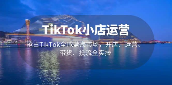 TikTok小店运营 抢占TikTok全球蓝海市场，开店、运营、带货、投流全实操-智宝网创