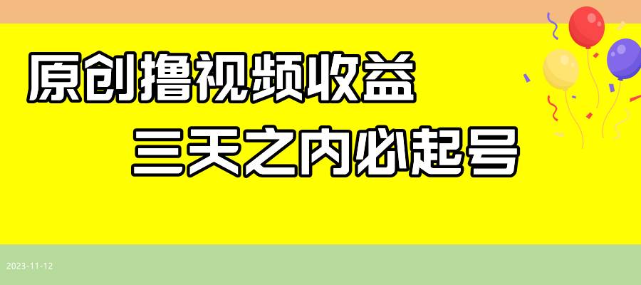 最新撸视频收益玩法，一天轻松200+-智宝网创