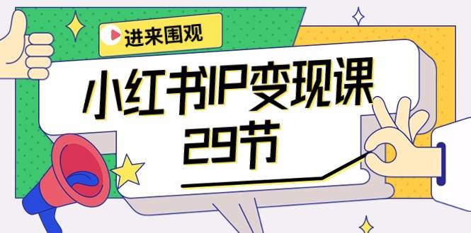 小红书IP变现课：开店/定位/IP变现/直播带货/爆款打造/涨价秘诀/等等/29节-智宝网创