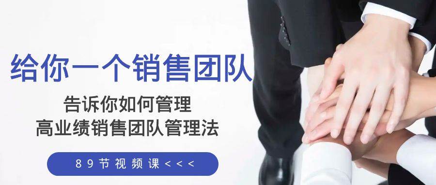 给你一个销售团队，告诉你如何管理，高业绩销售团队管理法（89节课）-智宝网创