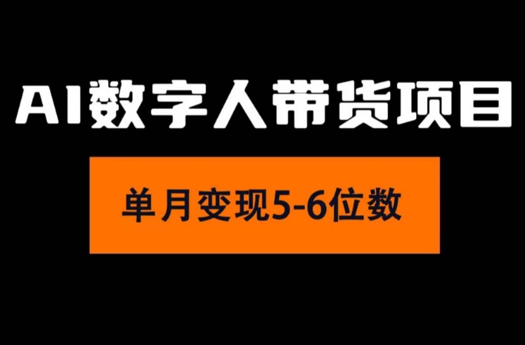 2024年Ai数字人带货，小白就可以轻松上手，真正实现月入过万的项目-智宝网创