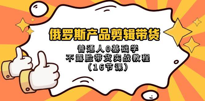 俄罗斯 产品剪辑带货，普通人0基础学不露脸带货实战教程（16节课）-智宝网创