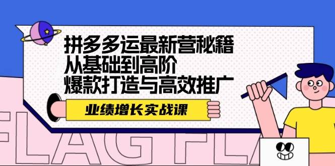 拼多多运最新营秘籍：业绩 增长实战课，从基础到高阶，爆款打造与高效推广-智宝网创