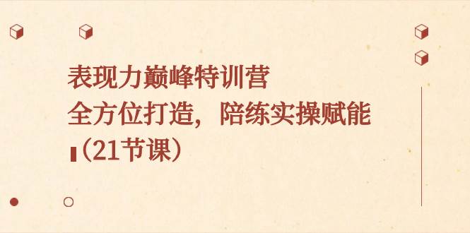 表现力巅峰特训营，全方位打造，陪练实操赋能（21节课）-智宝网创