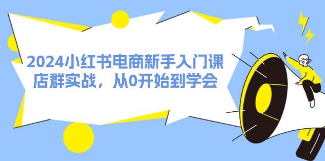 2024小红书电商新手入门课，店群实战，从0开始到学会（31节）-智宝网创