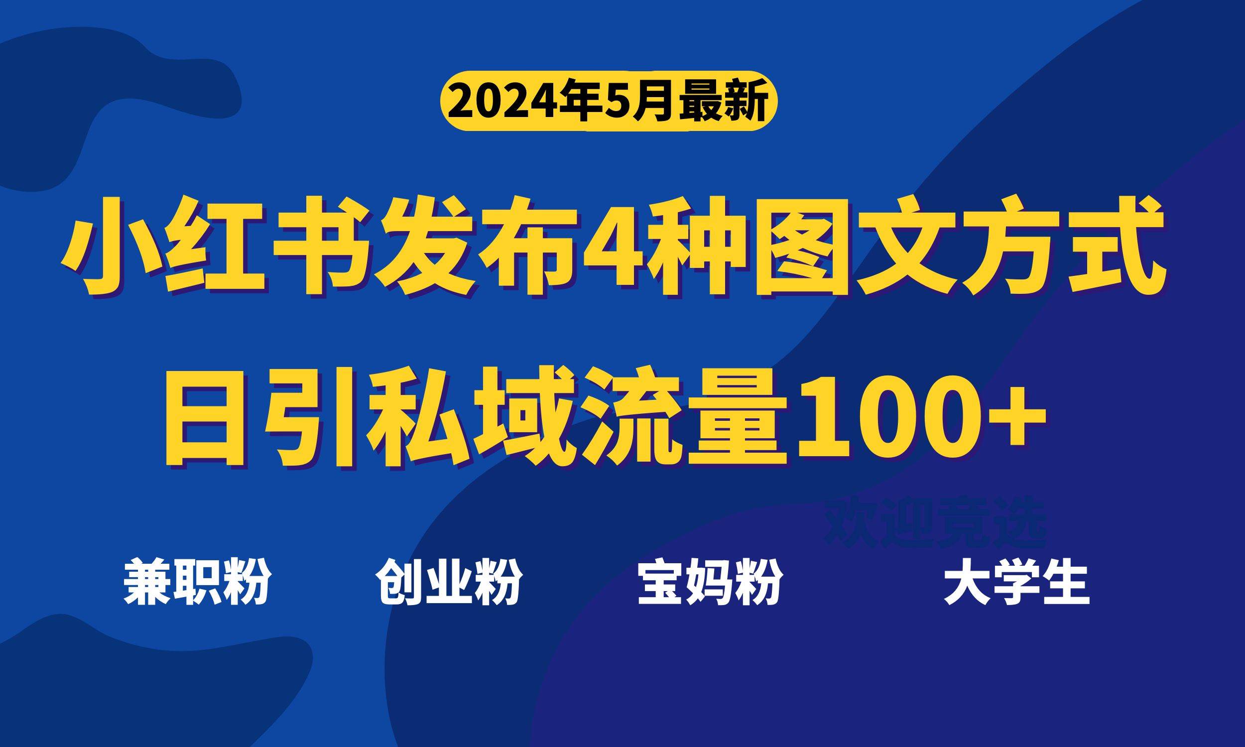 最新小红书发布这四种图文，日引私域流量100+不成问题，-智宝网创