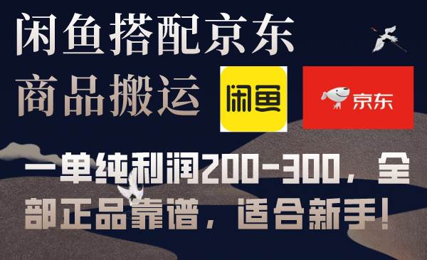 闲鱼搭配京东备份库搬运，一单纯利润200-300，全部正品靠谱，适合新手！-智宝网创