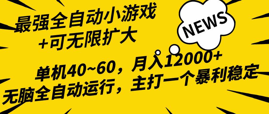 2024最新全网独家小游戏全自动，单机40~60,稳定躺赚，小白都能月入过万-智宝网创