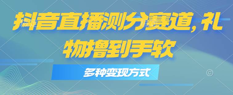 抖音直播测分赛道，多种变现方式，轻松日入1000+-智宝网创