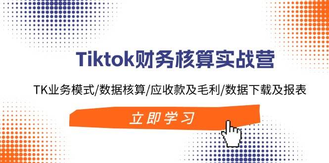 Tiktok财务核算实战营：TK业务模式/数据核算/应收款及毛利/数据下载及报表-智宝网创