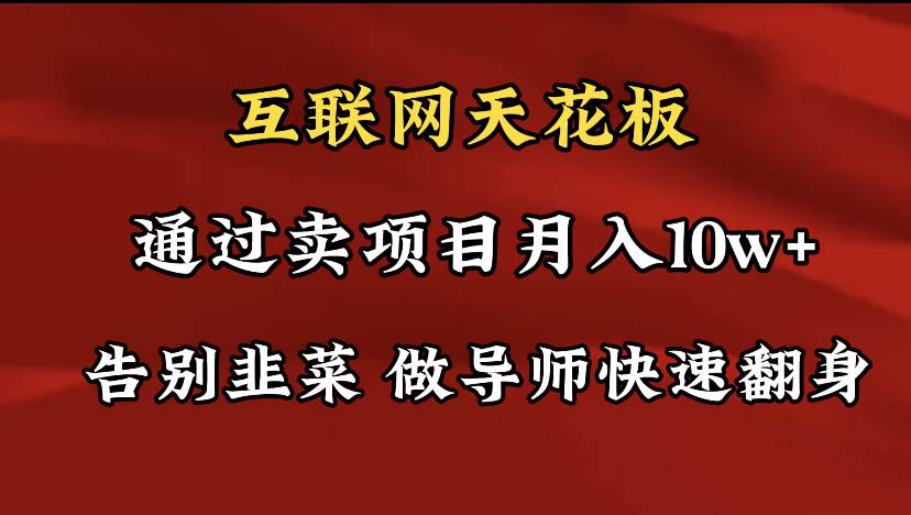 导师训练营互联网的天花板，让你告别韭菜，通过卖项目月入10w+，一定要…-智宝网创